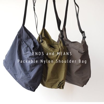 <img class='new_mark_img1' src='https://img.shop-pro.jp/img/new/icons14.gif' style='border:none;display:inline;margin:0px;padding:0px;width:auto;' />ENDS and MEANSPackable Shoulder Bag  2024SS  - 3 Colors -