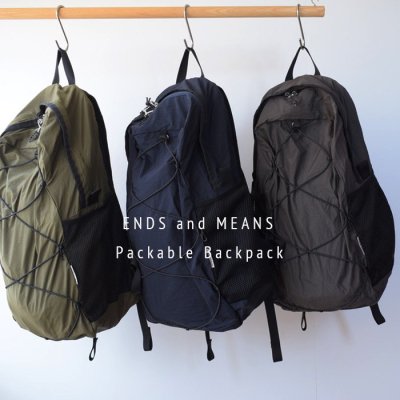 <img class='new_mark_img1' src='https://img.shop-pro.jp/img/new/icons14.gif' style='border:none;display:inline;margin:0px;padding:0px;width:auto;' />ENDS and MEANS2024SS Packable Nylon Backpack   - 3 Colors -