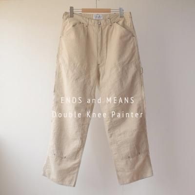 ENDS and MEANSDOUBLE KNEE PAINTER PANTS- Natral -