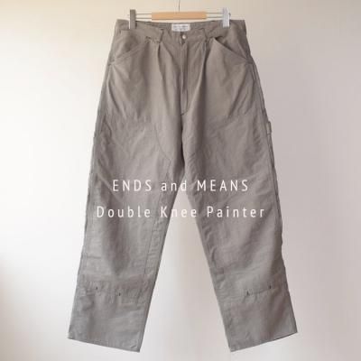 ENDS and MEANSDOUBLE KNEE PAINTER PANTS- Gray -