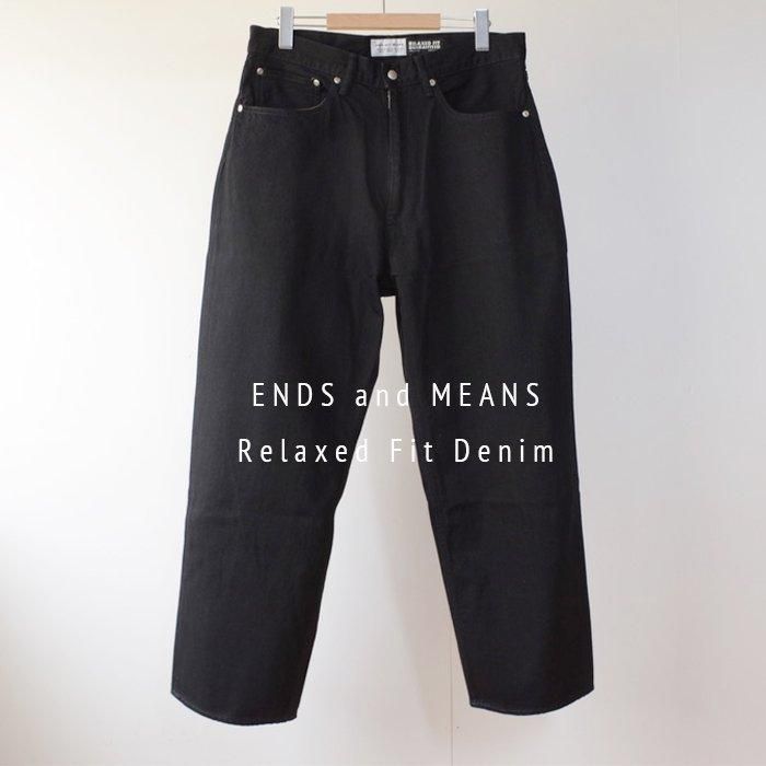 ENDS and MEANS】 Relaxed fit 5 Pockets DENIM - Black - ENDS and MEANS】 Relaxed fit 5 Pockets DENIM - Black -