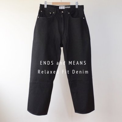 ENDS and MEANS  Relaxed fit 5 Pockets DENIM   - Black -