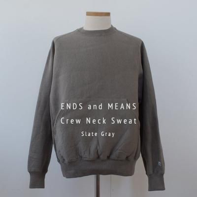 ENDS and MEANS 2024AW CREW NECK SWEAT  - Slate Gray -