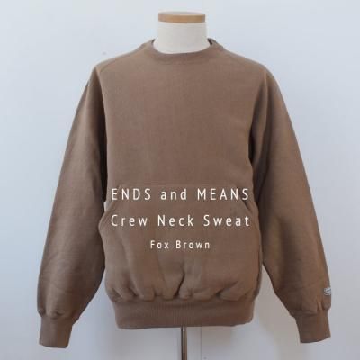 Sale30%ENDS and MEANS 2024AW CREW NECK SWEAT  - Fox Brown -