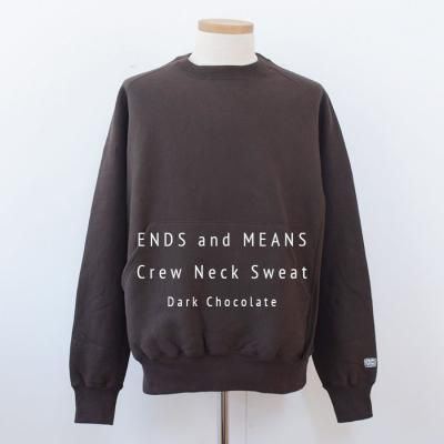 Sale30%ENDS and MEANS 2024AW CREW NECK SWEAT  - Dark Chocolate -