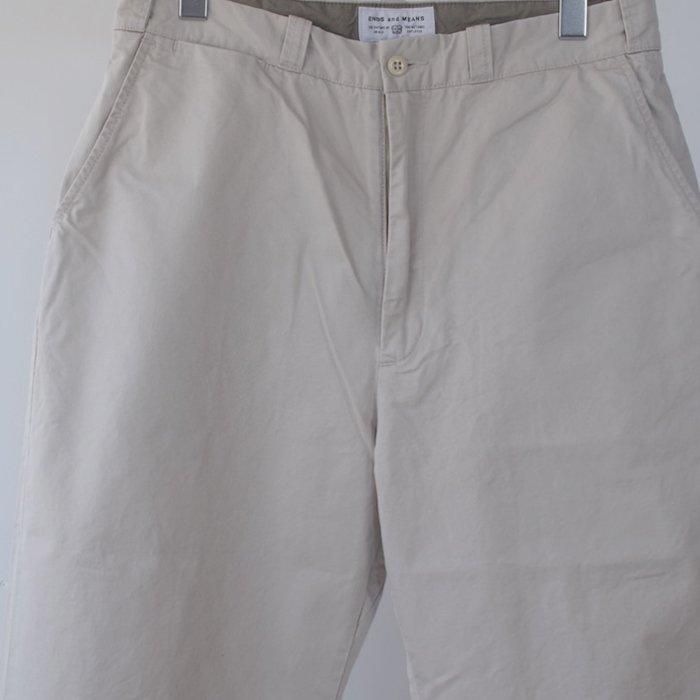ends and means 白パンツ ENDS and MEANS】 WORK CHINO -Off White-