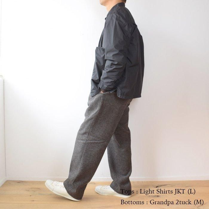 パンツ ENDSandMEANS Grandpa 2TuckWool Trousers ENDS and MEANS】Grandpa 2Tuck Wool Trousers - Mix Brown -