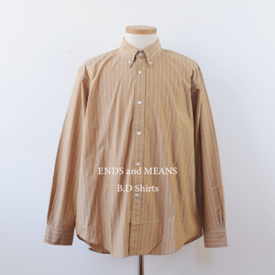 ENDS and MEANSB.D Shirts  - Beige Stripe -