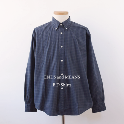 ENDS and MEANSB.D Shirts  - Navy Check -