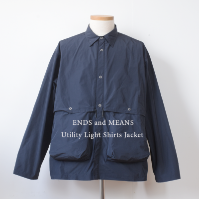 ENDS and MEANSUtility Light Shirts Jacket  - Navy -