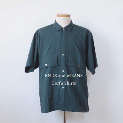 ENDS and MEANS2025SS  Corfu Shirts   - Dark Green -