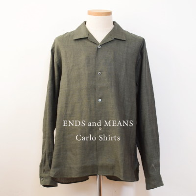ENDS and MEANS2025SS  Carlo Shirts   - Dark Green -
