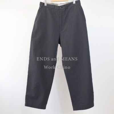 ENDS and MEANS2025SS Work Chino- Black -