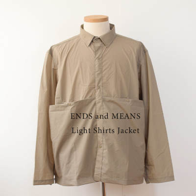 ENDS and MEANS2025SS Light Shirts Jacket    - Beige -