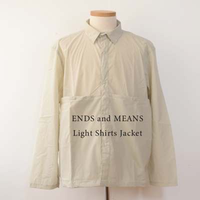 ENDS and MEANS2025SS Light Shirts Jacket    - Milk -