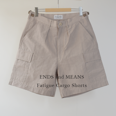 ENDS and MEANS2025SS Fatigue Cargo Shorts- Khaki -