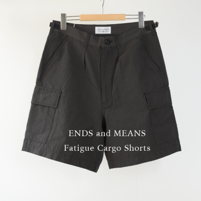 ENDS and MEANS2025SS Fatigue Cargo Shorts- Charcoal -