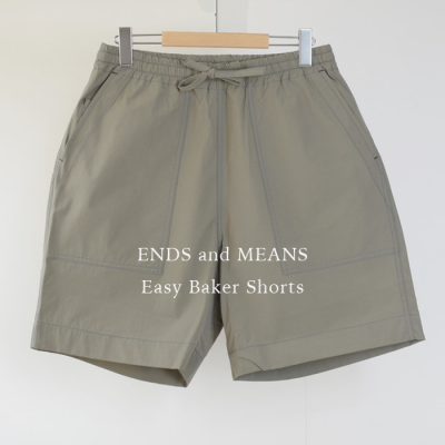 ENDS and MEANS2025SS Easy Baker Shorts- Gray -