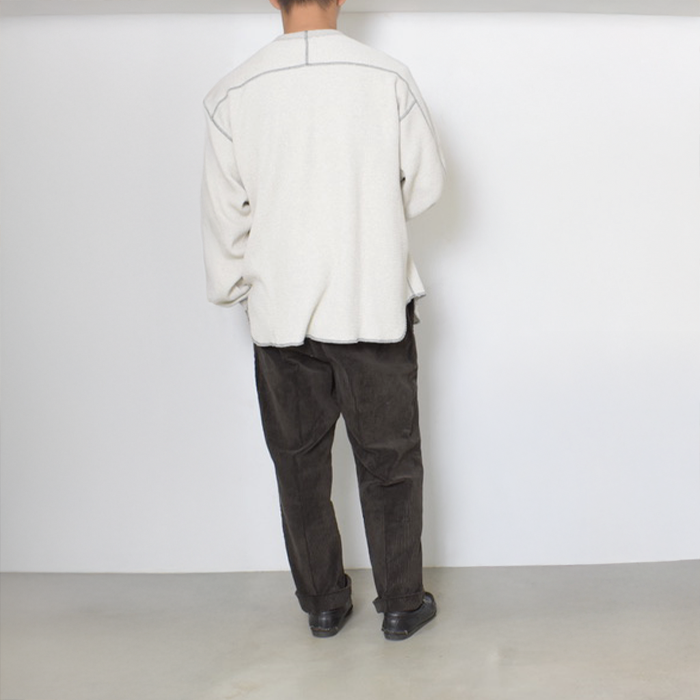 トップス ENDS and MEANS / Waffle Thermal L/S ENDS and MEANS - Waffle Thermal L/S / Charcoal | Stripe