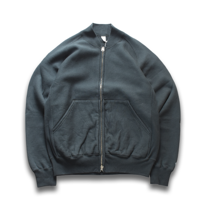 【ENDS and MEANS】 2025AW ZIP RIB NECK SWEAT  - Seaweed -
