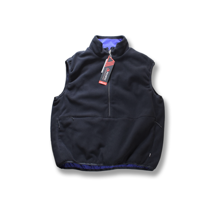 【ENDS and MEANS】 2025AW Reversible P/O Vest - Purple / Black -
