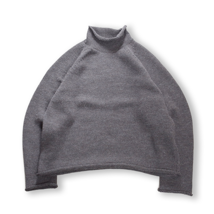 ENDS and MEANS 2025AW Roll Neck Knit   - Mix Charcoal Brown -