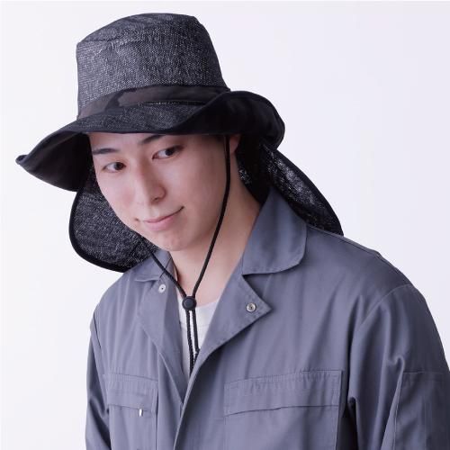 涼かちゃん 迷彩テンガロンハット 熱中症対策 紫外線 外仕事 遮熱帽子 農業