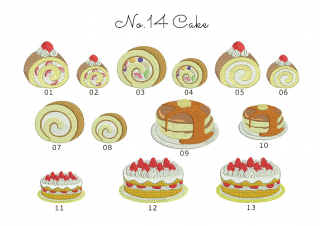 【刺繍データダウンロード】2-10 Cake