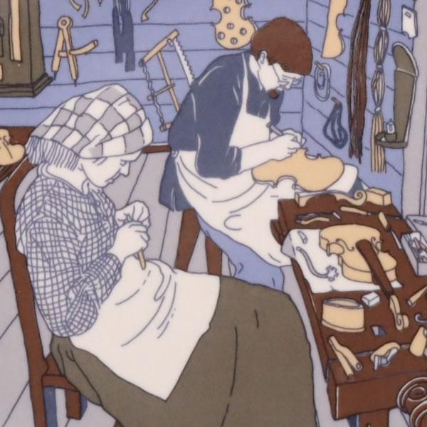 ARABIA Perinteiset Käsityöammatit ウォールプレート バイオリン職人