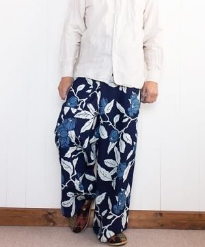 専用です！一点もの【新品】パンツスカート　タイパンツ　男女兼用　和柄　MF454 インパクトタイプライタープリーツ加工パンツスカート(裏地無し