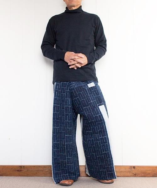 山岳民族カレン族ハンドメイド ＊藍染＊ストライプ柄＊楽ちんコットンパンツ Amazon.com: yuboo Blue and White Table Runner Farmhouse