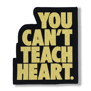 Black You Can't Teach Heart. Patch Gold YCTH