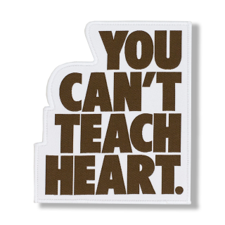 White You Can't Teach Heart. Patch Brown YCTH