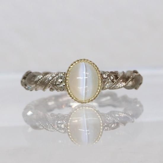 Garland ガーランドK18YG&CGクリソベリルキャッツアイ1.033ct