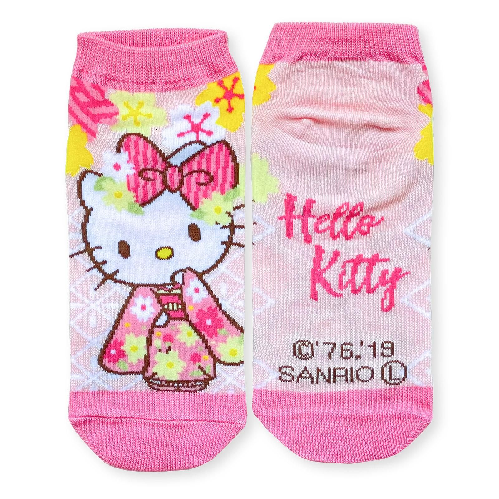 ハローキティ和桜靴下・ピンク／あすなろ舎WEB SHOP
