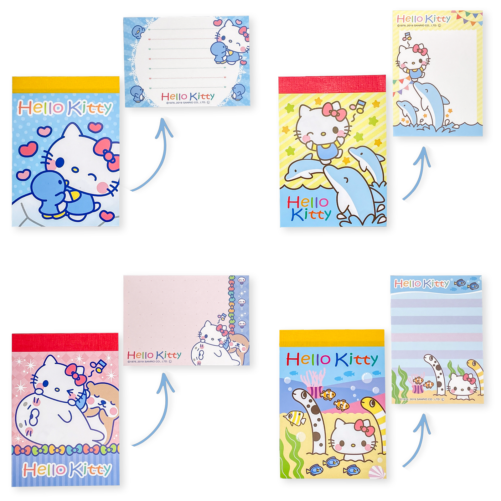 ハローキティ 海のともだち B5メモ帳4個セット/あすなろ舎WEB SHOP