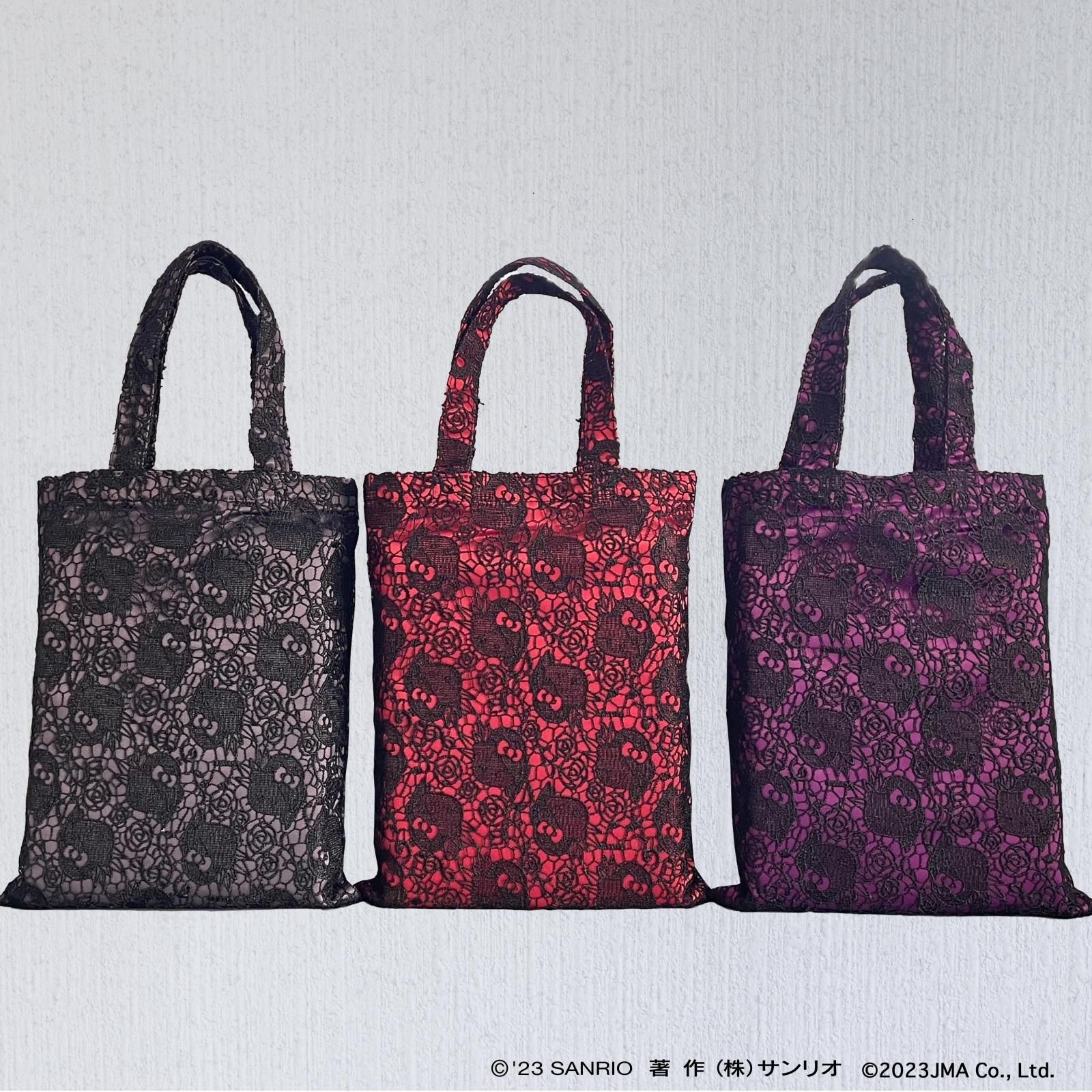 web限定》yoshikitty:レーストートバッグ・グレー/あすなろ舎 web限定》yoshikitty:レーストートバッグ・グレー/あすなろ舎