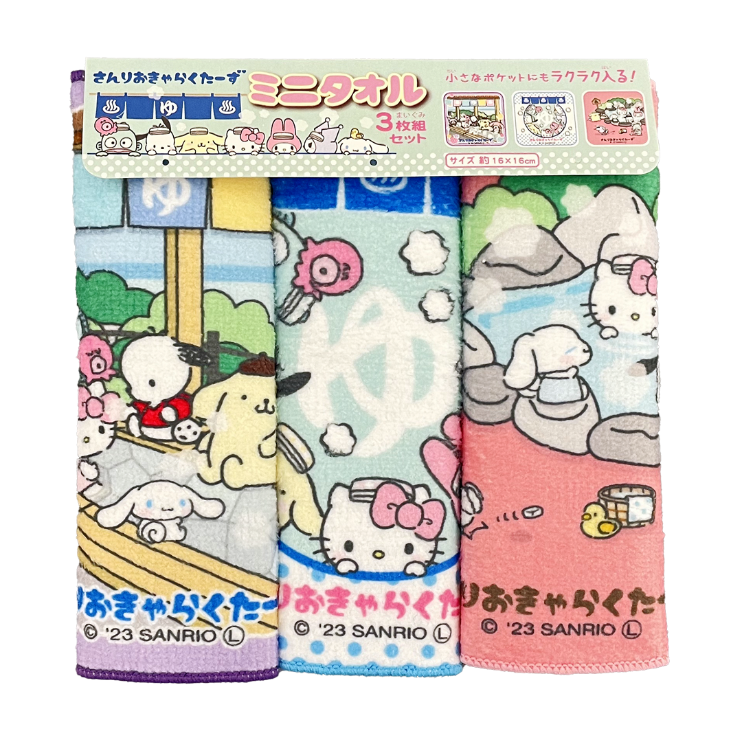 サンリオキャラクターズ温泉ミニタオル3枚セット/あすなろ舎WEB サンリオキャラクターズ温泉ミニタオル3枚セット/あすなろ舎WEB