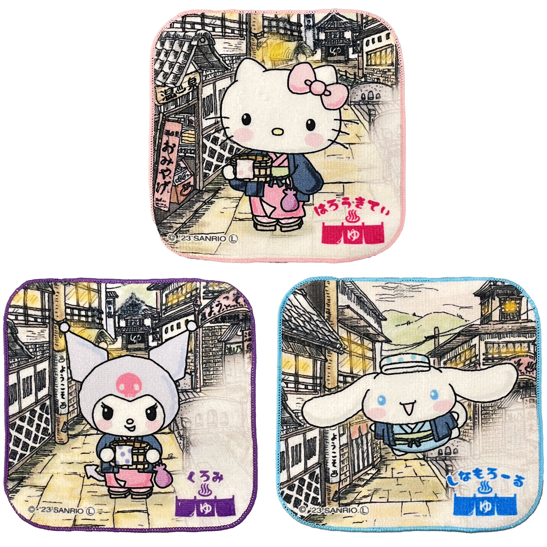 サンリオキャラクターズ温泉ミニタオル3枚セット・温泉街/あすなろ舎WEB SHOP