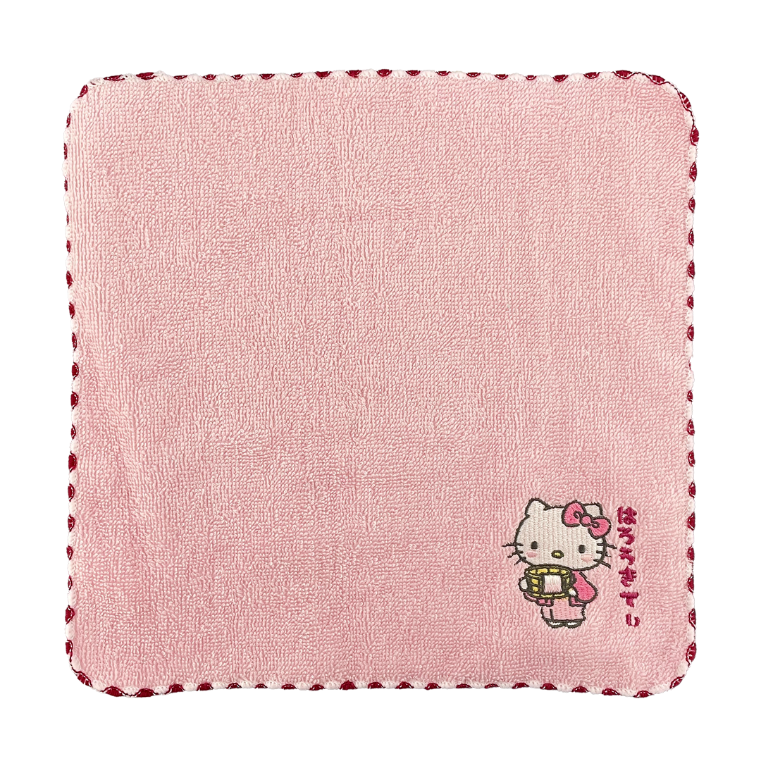 サンリオキャラクターズ温泉刺繍タオル浴衣ハローキティ・ピンク サンリオキャラクターズ温泉刺繍タオル浴衣ハローキティ・ピンク