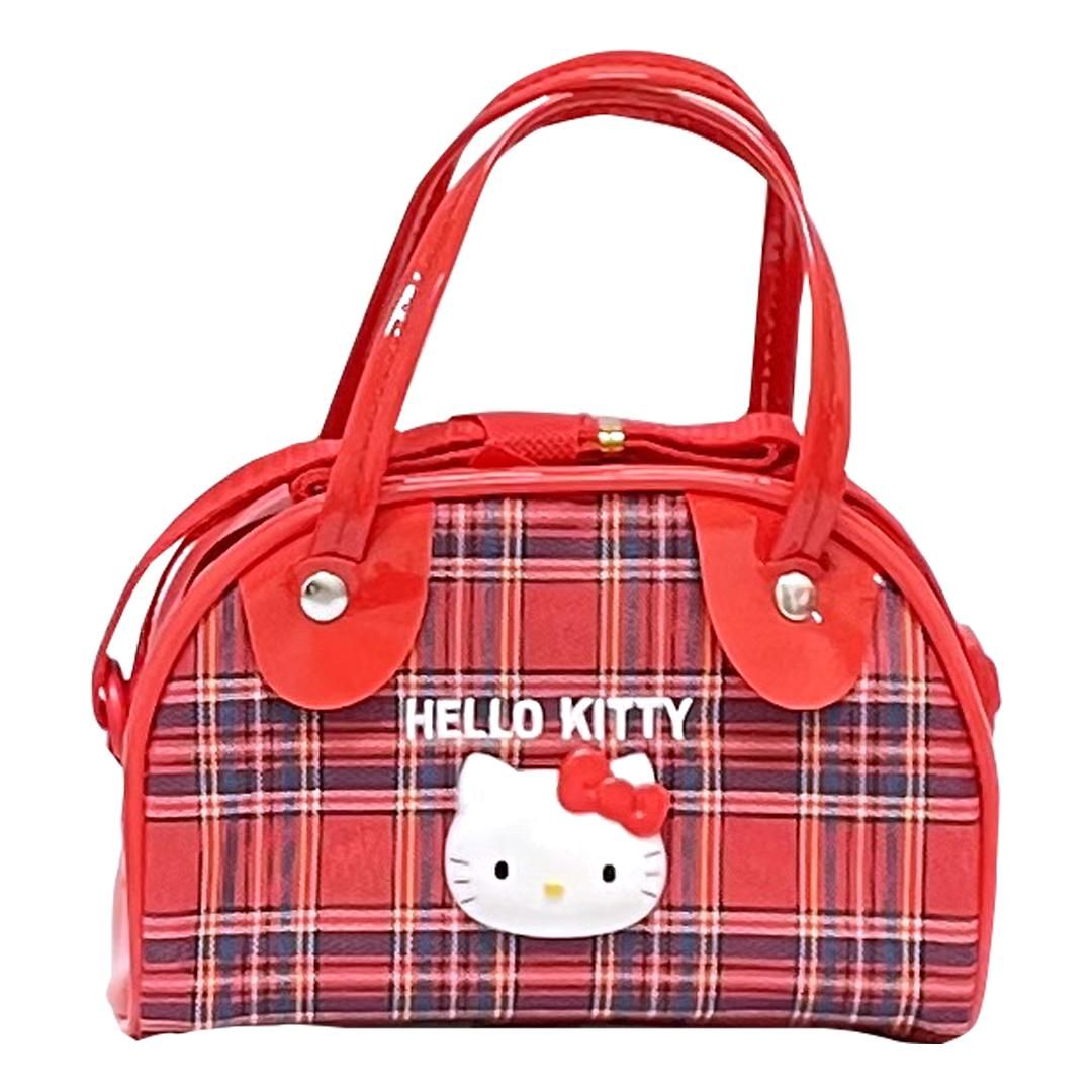 ハローキティ チェック柄ボストン(レッド)/あすなろ舎WEB SHOP ハローキティ チェック柄ボストン(レッド)/あすなろ舎WEB SHOP