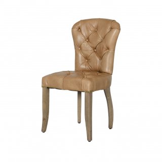 CHESTER CHAIR WEATHERED OAK LEG TINOSSI CAMEL