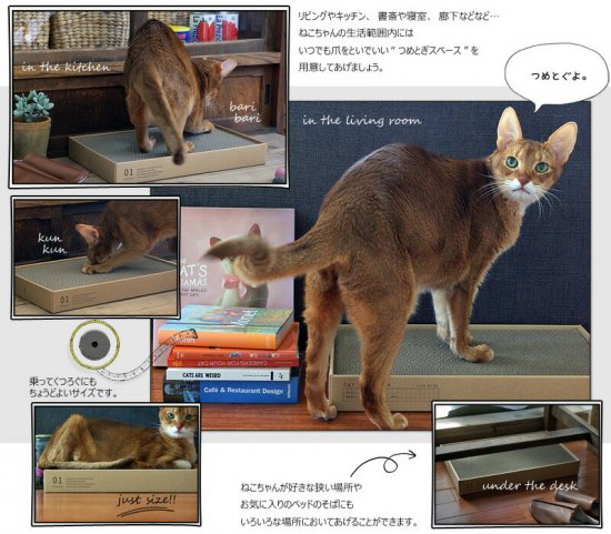 necono 猫の爪とぎ 「CAT SCRATCHER REVEUSE 01」 日本製