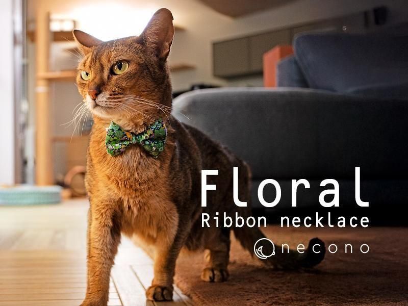 necono - ͥ -  Floral Ribbon necklace 