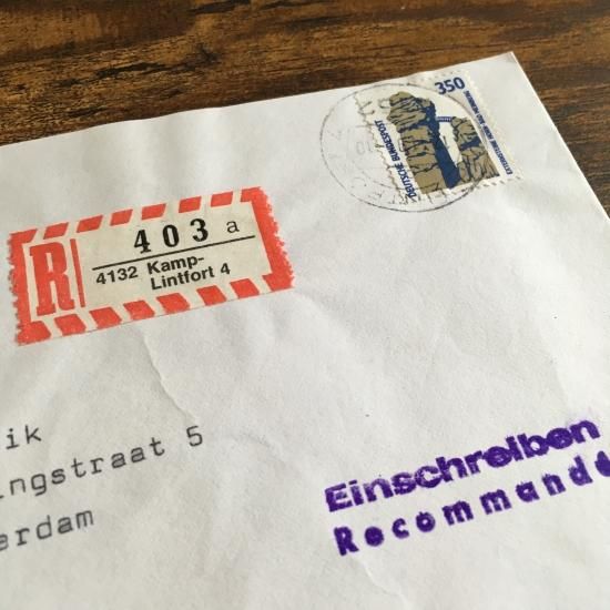 2025-25 秋冬新作  ハイブランドの 書留ラベル付き使用済み封筒(ドイツ) 紙モノ・雑貨の専門店 - コレクション