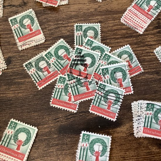使用済みクリスマス切手(1962年USA) １０枚 - 紙モノ・雑貨の専門店
