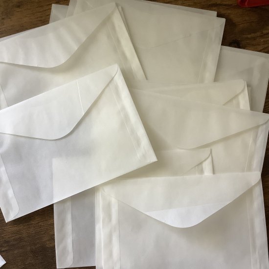 訳ありグラシン紙封筒(横型12.2cm×8.3cm) ２０枚入り - 紙モノ・雑貨の