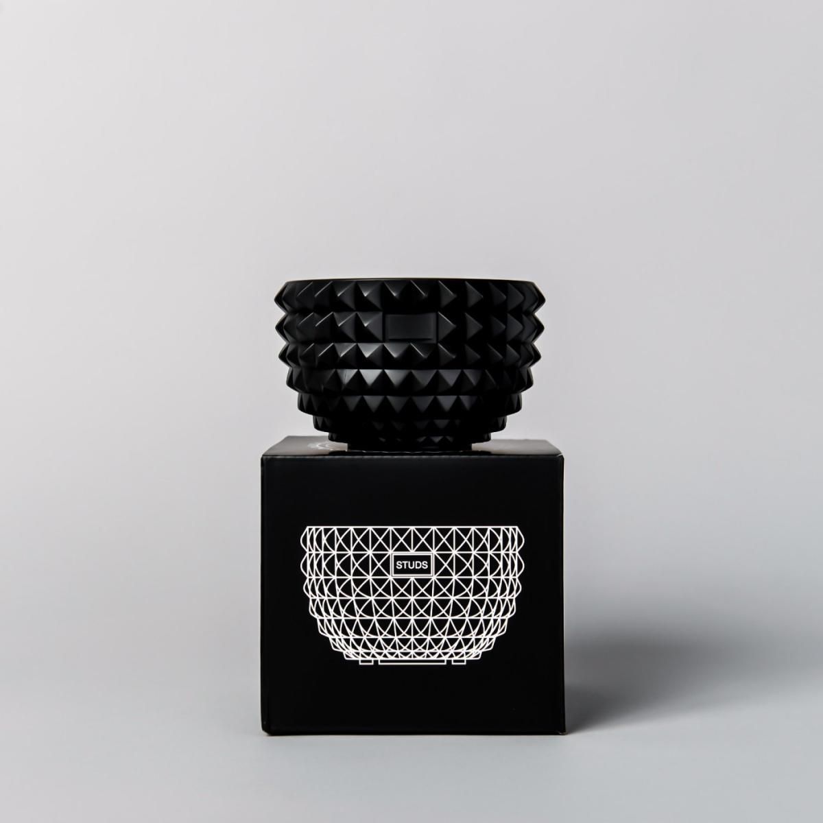 BOTANIZE】PLA POT BOWL ALL STUDS “Black” | W12cm × H7.3cm