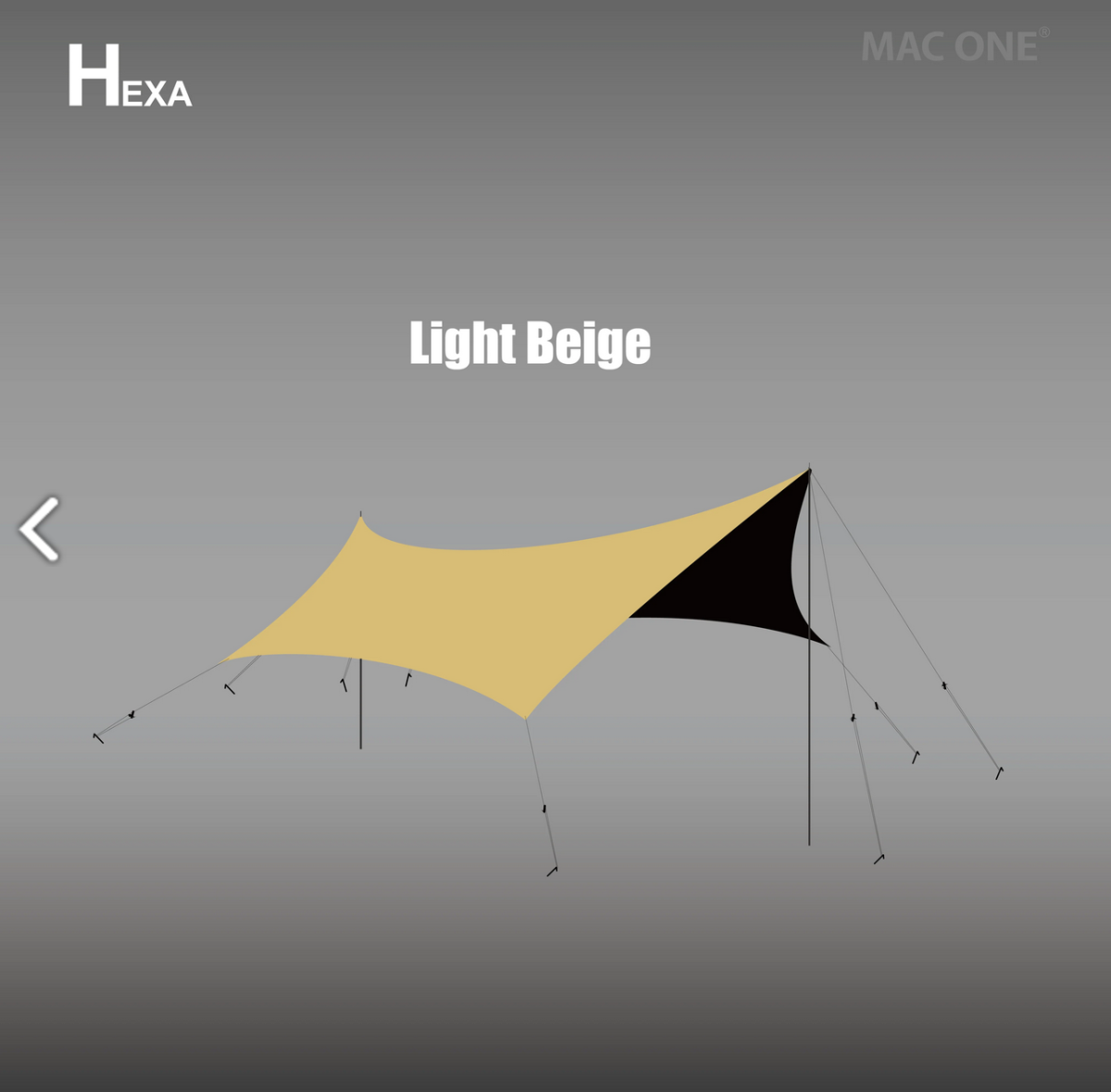 MacOneマックワン》ヘキサタープ L （ライトベージュ） | サイズ
