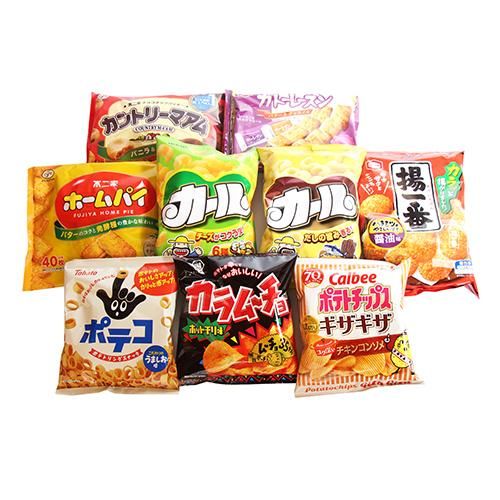 地域限定送料無料) カールも入ったスナックお菓子セット（9種
